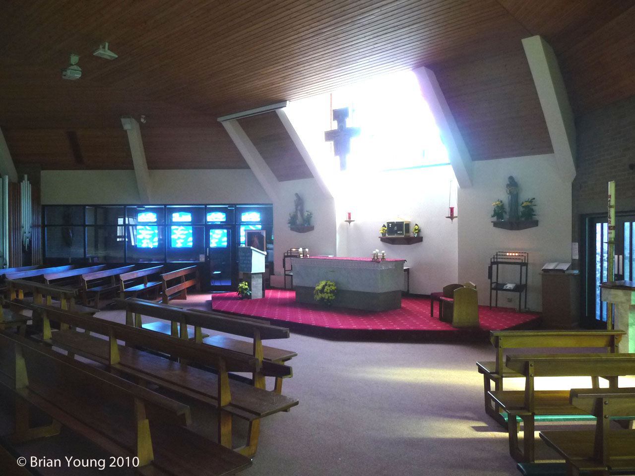 The Interior of St Clare, Fulwood. Photograph supplied by and  of Brian Young