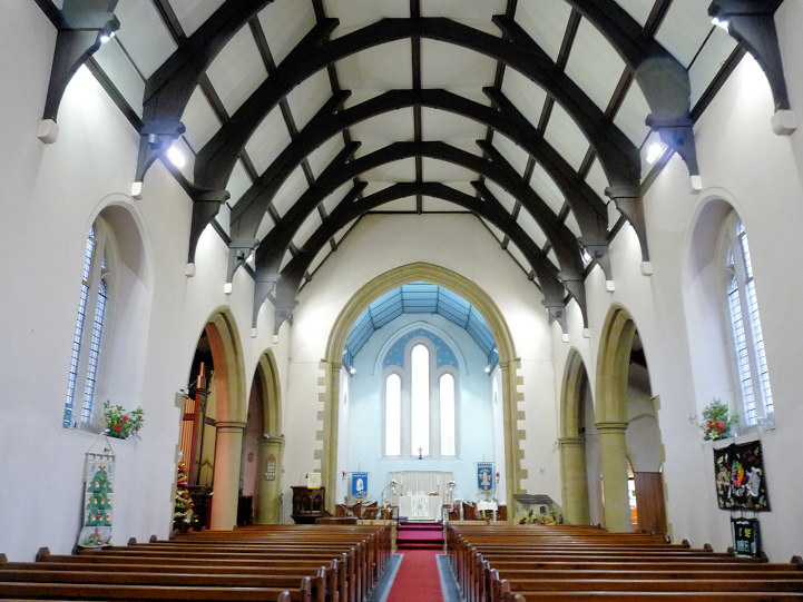 The interior of St Michael, Bamford. Photograph supplied by and  of Mike Berrell