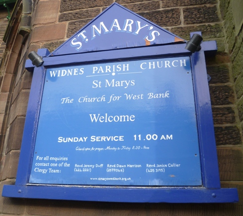 Board at St Mary, West Bank